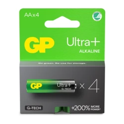 4 alkaline batterier AA 1,5 V Ultra Plus 4 alkaline batterier AA 1,5 V Ultra Plus