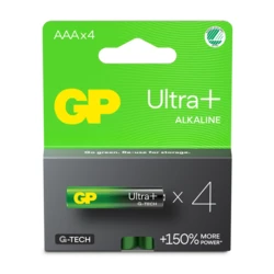 4 alkaline batterier AAA 1,5 V Ultra Plus 