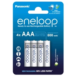 Panasonic Eneloop R03 / AAA 800mAh x 4 genopladelige batterier (blister) Panasonic Eneloop R03 / AAA 800mAh x 4 genopladelige batterier (blister)