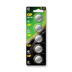 5 lithium knapcelle batterier CR2430 3 V 