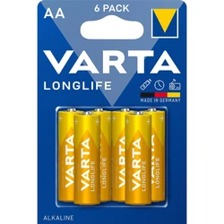 Varta LONGLIFE LR6/AA x 6 batterier (blister) Varta LONGLIFE LR6/AA x 6 batterier (blister)