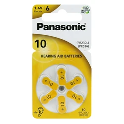 Panasonic 10 til høreapparater x 6 batterier Panasonic 10 til høreapparater x 6 batterier