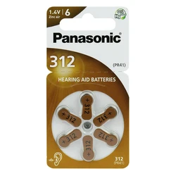 Panasonic 312 til høreapparater x 6 batterier Panasonic 312 til høreapparater x 6 batterier