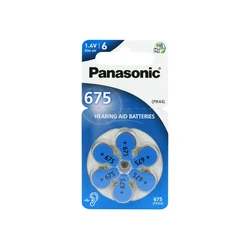 Panasonic 675 til høreapparater x 6 batterier Panasonic 675 til høreapparater x 6 batterier