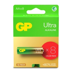 8 alkaline batterier AA 1,5 V Ultra 