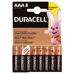 Duracell Duralock C&B LR03 AAA x 8 alkaline batterier Duracell Duralock C&B LR03 AAA x 8 alkaline batterier