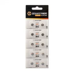 AG1 10 alkaline knapcelle batteri AG1/ LR60 / LR620 1,5V Cellectron AG1 10 alkaline knapcelle batteri AG1/ LR60 / LR620 1,5V Cellectron