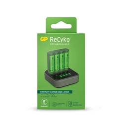 Chargeur 6 heures GP B421 (USB) + 4 accus AA 2000 mAh + station D451