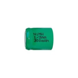 NiMH 1/3 AA 300 mAh batteri uden knup - 1,2V - Evergreen