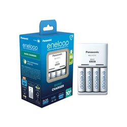 Panasonic Eneloop Genopladelig batterioplader BQ-CC51 NI-MH + 4 genopladelige batterier LR6/AA Eneloop 2000mAh Panasonic Eneloop Genopladelig batterioplader BQ-CC51 NI-MH + 4 genopladelige batterier LR6/AA Eneloop 2000mAh
