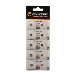SR521 10 knapcelle batteri sølv oxide SR521 / SR63 / 379 1,55V Cellectron