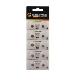 SR626 10 knapcelle batteri sølv oxide SR626 / SR66 / 376 1,55V Cellectron