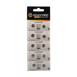 SR721 10 knapcelle batteri sølv oxide SR721 / SR58 / 361 1,55V Cellectron